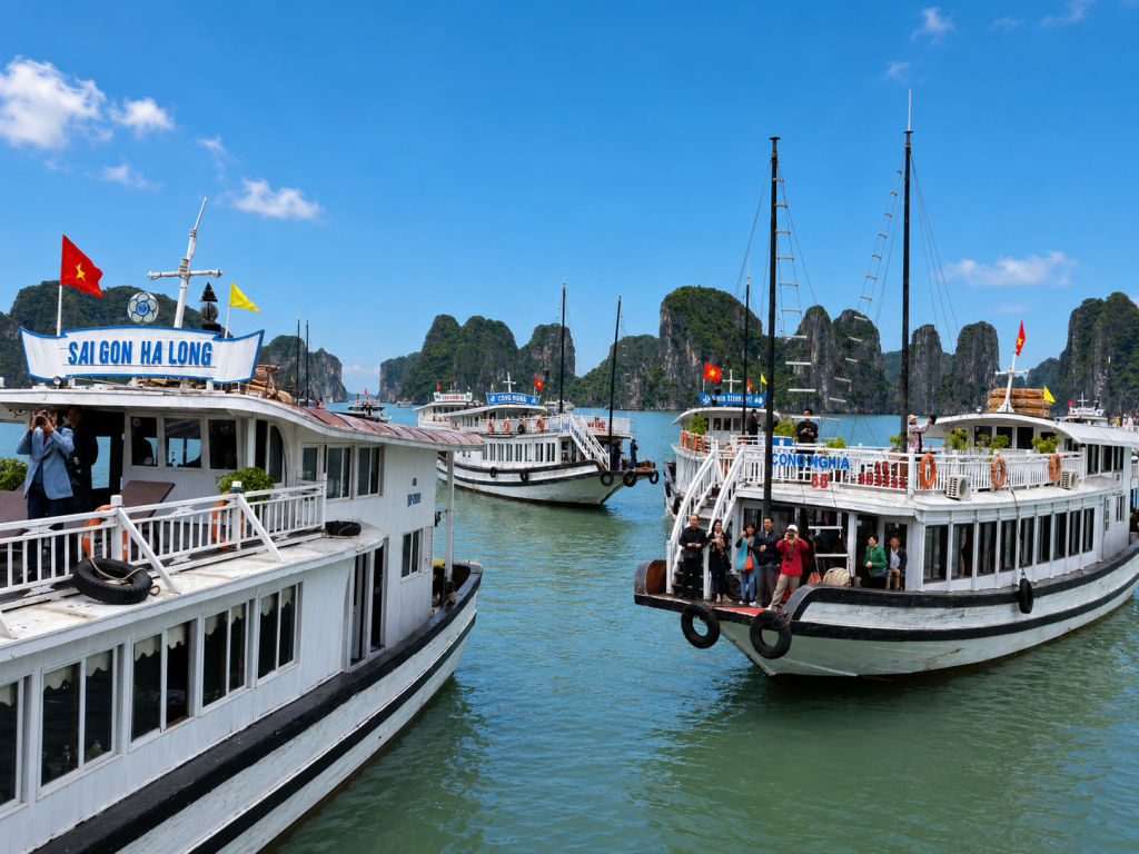 하롱베이, 뱃머리의 HA LONG